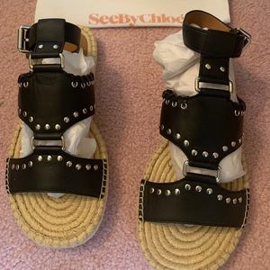 See by Chloe leather ankle strap sandals